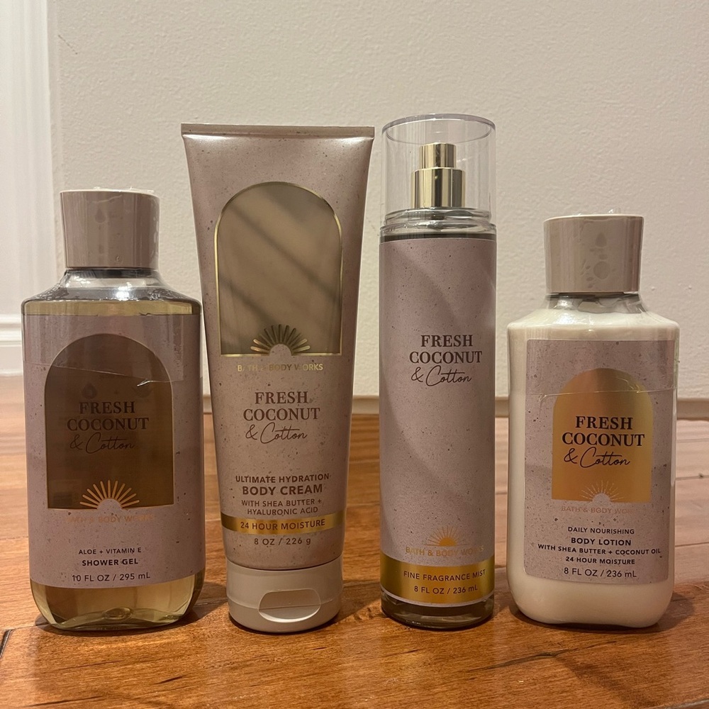 Brand New Fresh Cotton Set Bath & Body Works